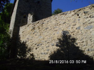 Oprava hradní zdi ve Vimperku